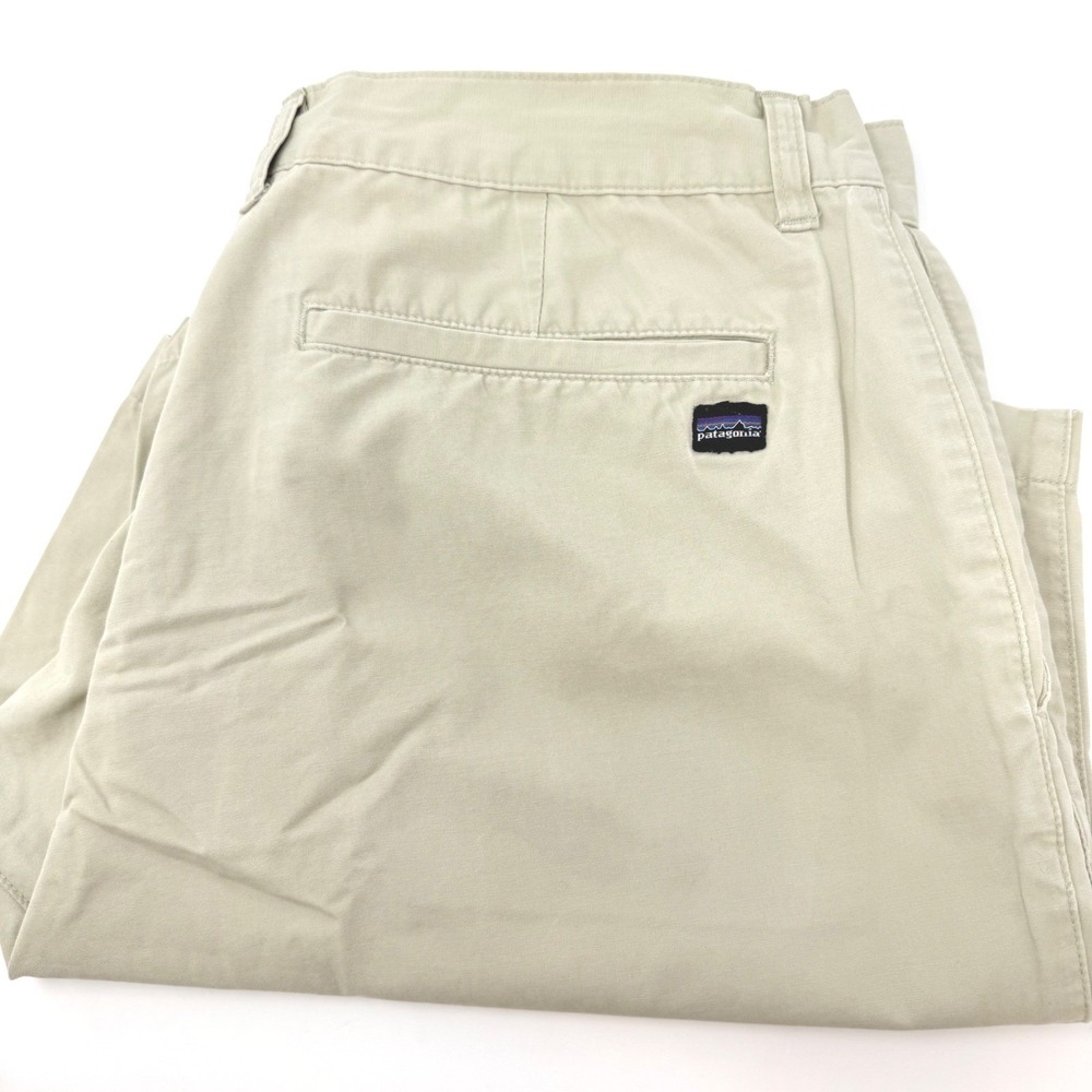 Patagonia Mens Size 34 Organic Cotton Chino Shorts Khaki Tan Outdoor Casual
